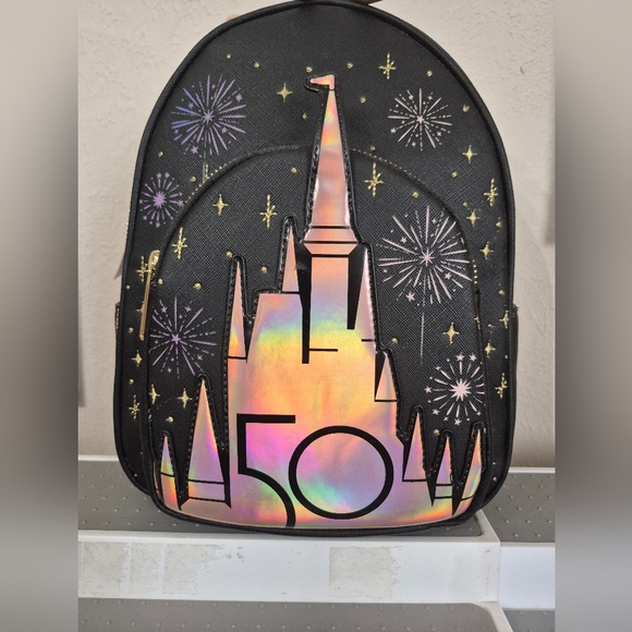Loungefly Black and Gold Disney Backpack main image 4